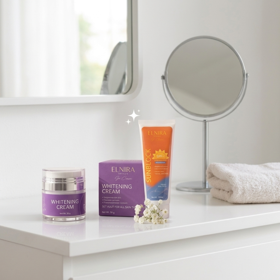Elnira Sun Protection Duo | Whitening Cream + Sunblock