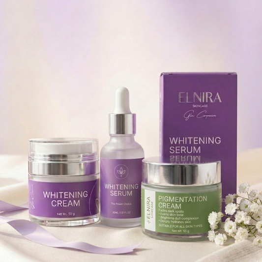 Elnira Complete Glow Kit | Whitening Cream + Serum + Skin Clarity Cream