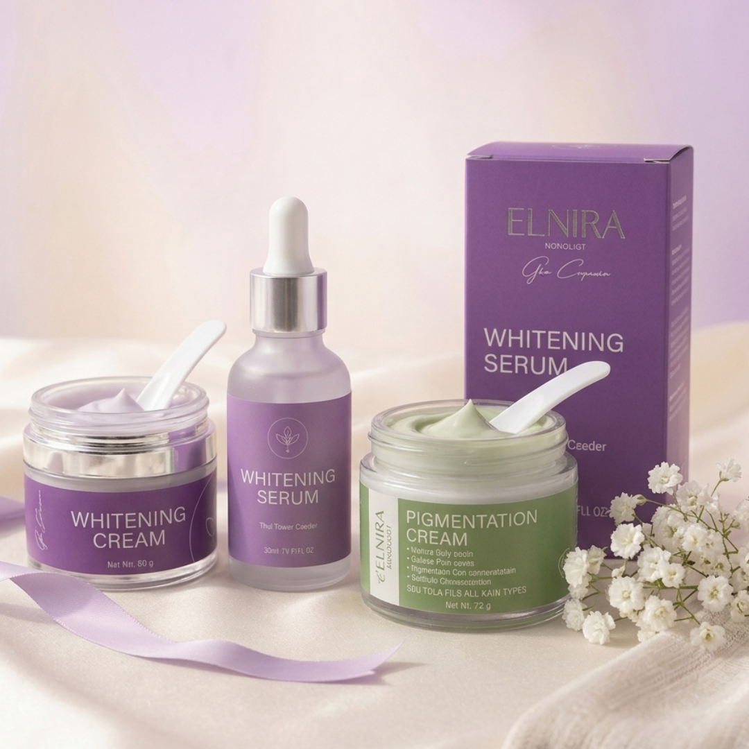 Elnira Complete Glow Kit | Whitening Cream + Serum + Skin Clarity Cream