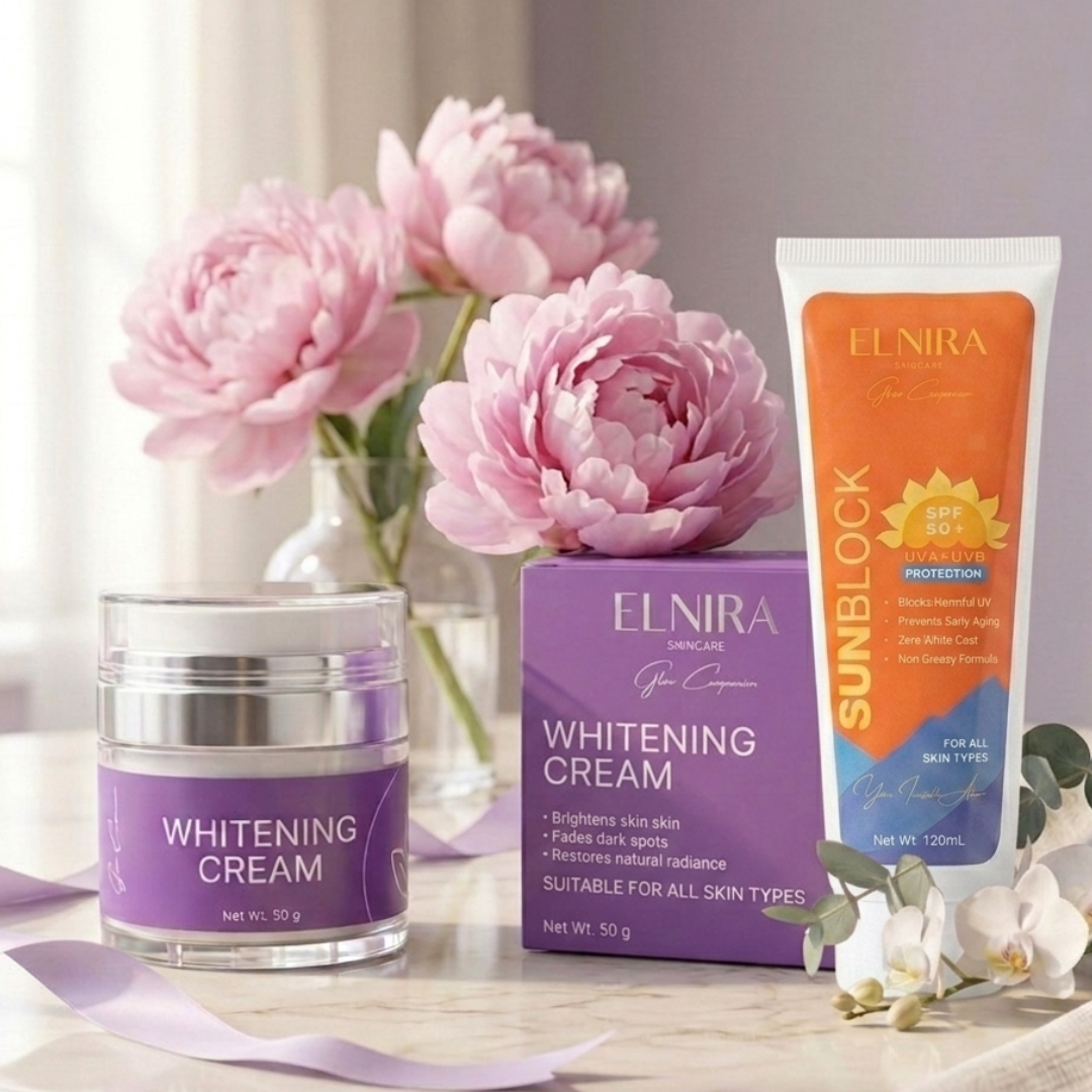 Elnira Sun Protection Duo | Whitening Cream + Sunblock