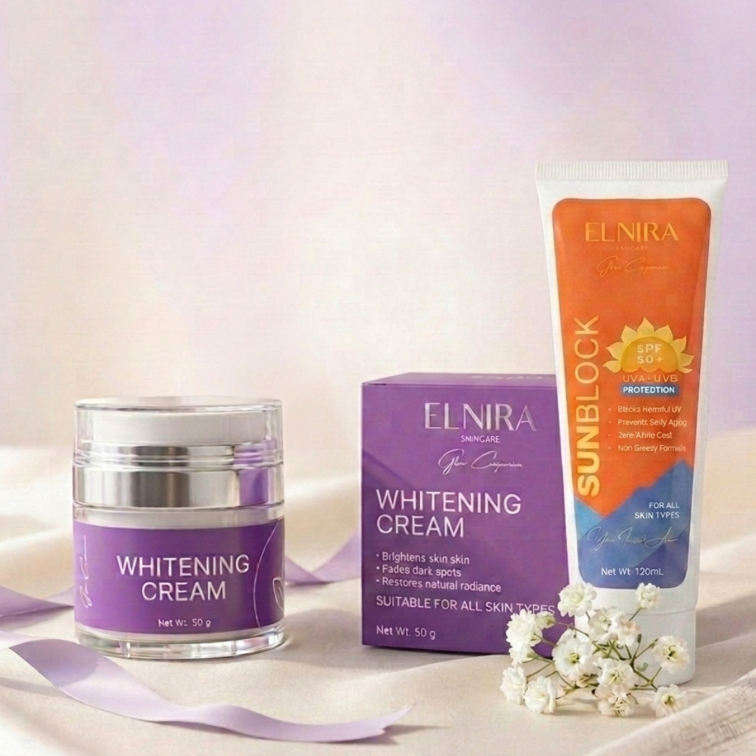 Elnira Sun Protection Duo | Whitening Cream + Sunblock