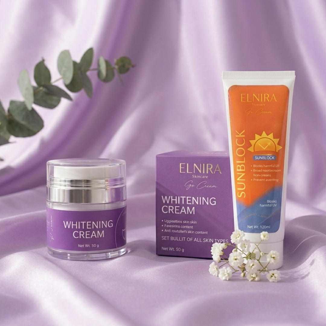 Elnira Sun Protection Duo | Whitening Cream + Sunblock